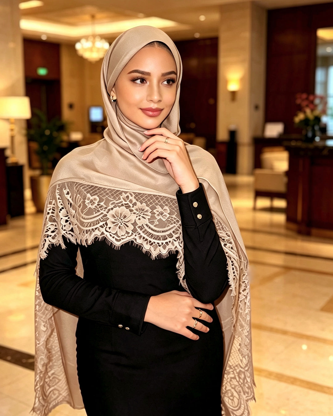 Beige Lace