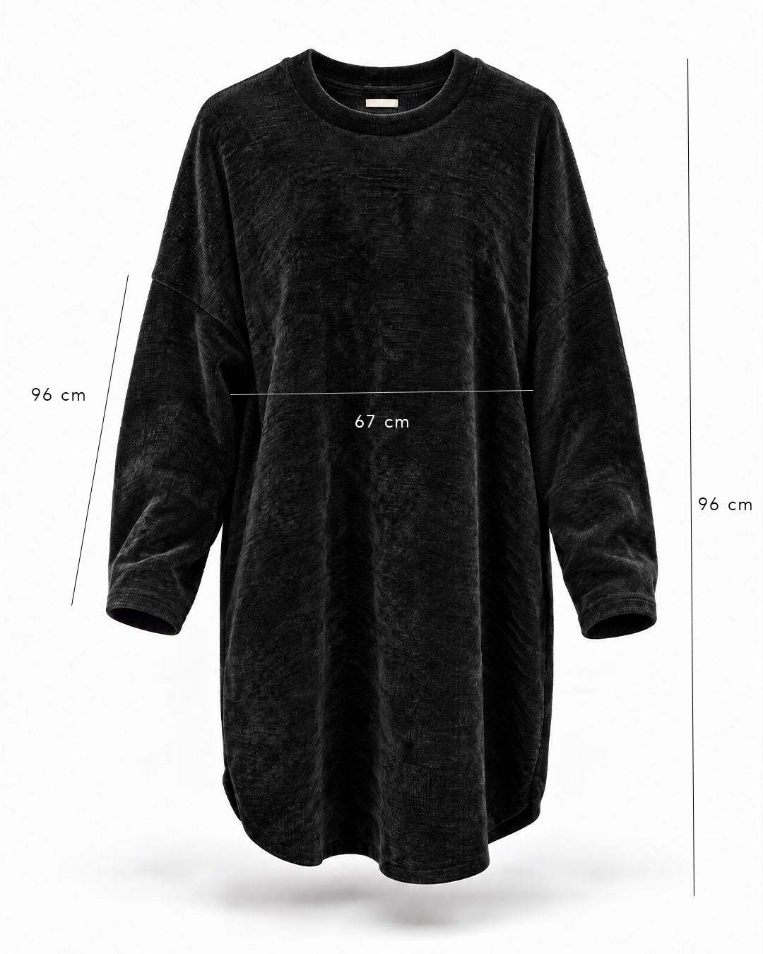 Black, Oversized Chenille top