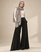 Black, Corduroy Flare Trousers