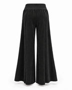Black, Corduroy Flare Trousers