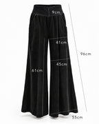 Black, Corduroy Flare Trousers