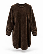 Dark Chocolate Brown, Oversized Chenille top