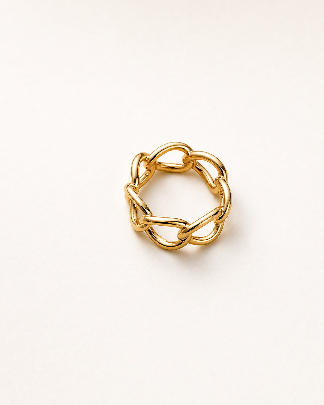 Gold Chain Scarf Buckle Ring
