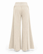Cream, Corduroy Flare Trousers