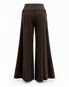 Chocolate Brown, Corduroy Flare Trousers