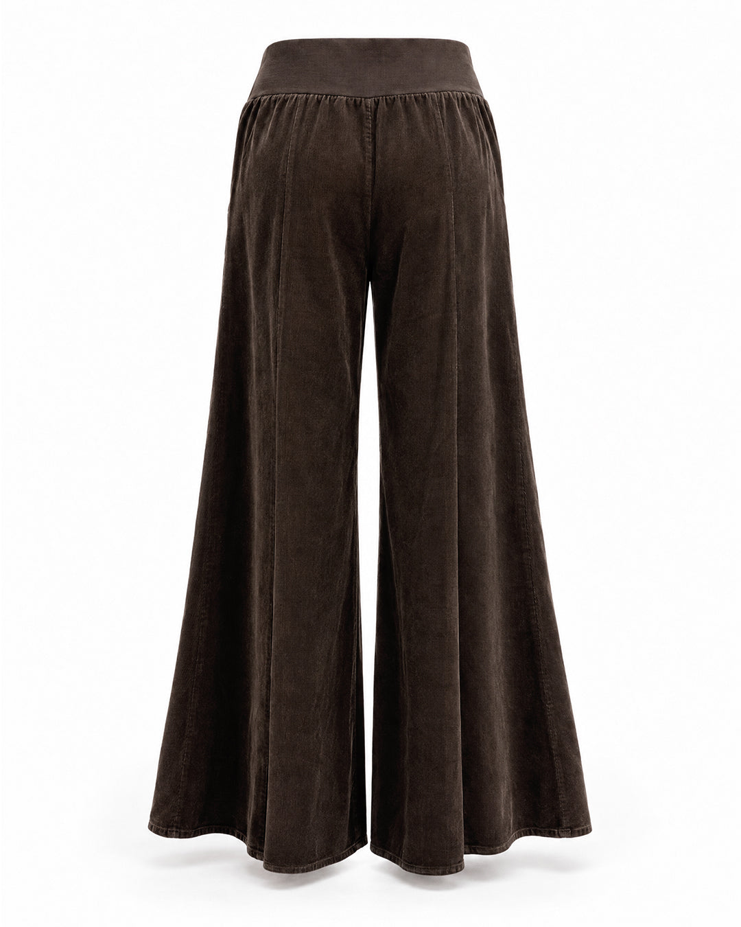 Chocolate Brown, Corduroy Flare Trousers