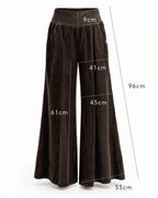 Chocolate Brown, Corduroy Flare Trousers