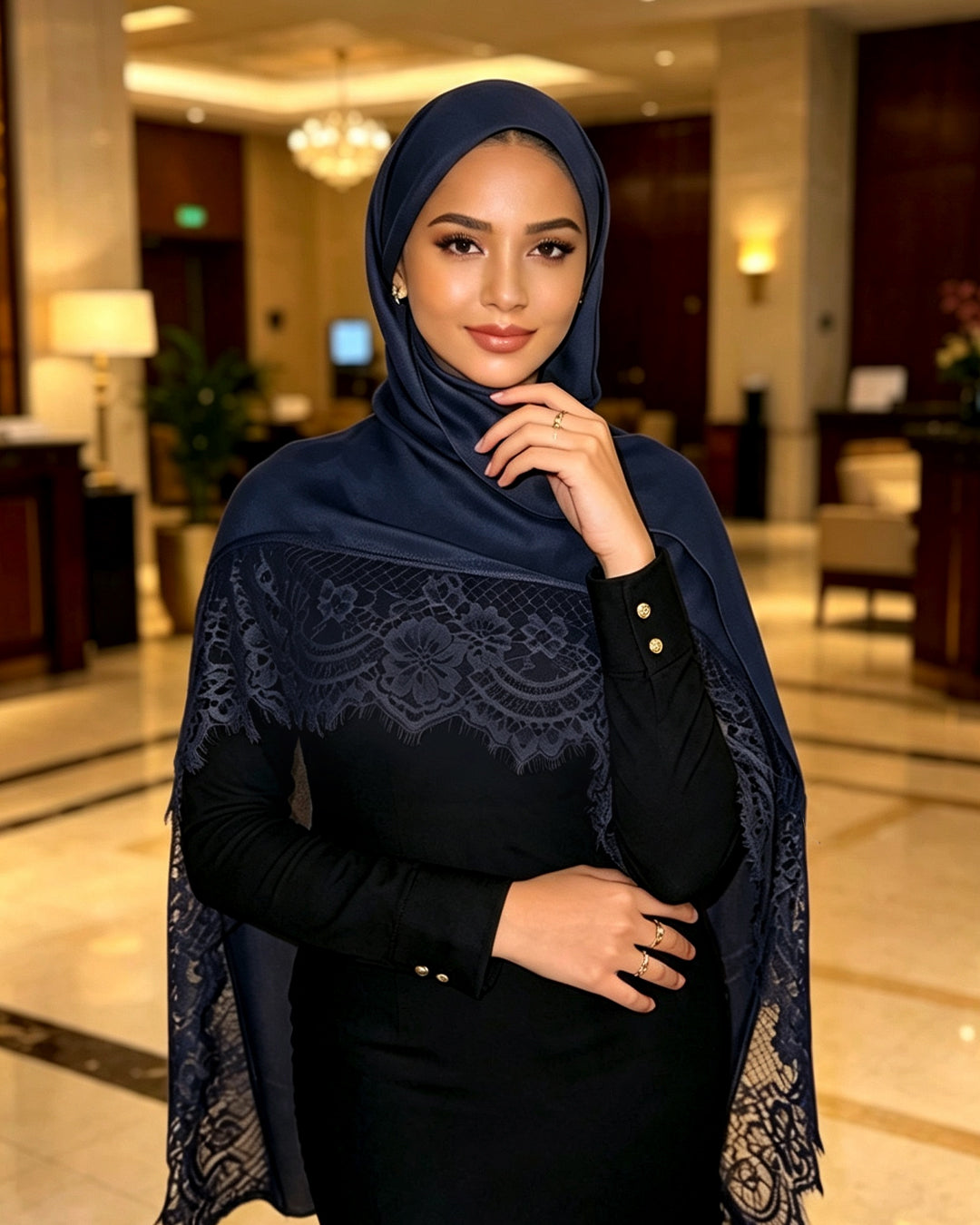 Dark Navy Lace