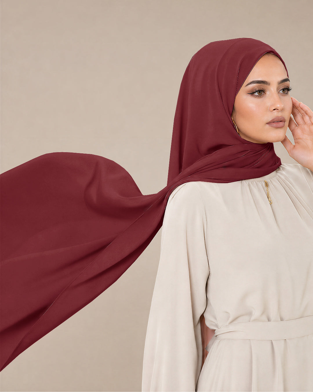 Silk of Medina, Chiffon 'Dark Red'