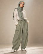 Sage Barrel Trouser